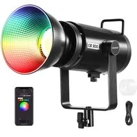 Neewer Videoleuchte CB300C 300W RGB LED Videolicht, mit Reflektor, APP& 2,4G Steuerung, 2500K-7500K CRI97+, 17 Szeneneffekte, Bowens Mount, für Studio