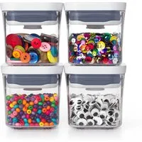 OXO Good Grips Aufbewahrungssystem OXO 4-Piece Mini POP Container Set, Kunststoff, (Set, 4-tlg), Langlebig, spülmaschinenfest und vielseitig einsetzbar