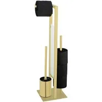 WENKO WC-Garnitur Modell Rivalta, integrierter Toilettenpapierhalter und WC-Bürstenhalter