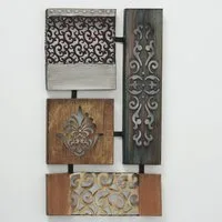 BOLTZE Wandbild Boltze Wandobjekt Wandbild Eisen lackiert 68cm, Bild Metal