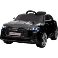 HOMCOM Elektro-Kinderauto 12V Audi E-tron mit Fernbedienung, Musikfunktion, Belastbarkeit 25 kg, (1-tlg), für Außenbereich, Schwarz