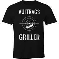 MoonWorks Print-Shirt Auftragsgriller Herren T-Shirt Fadenkreuz Fun-Shirt mit Print