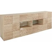Home affaire Sideboard Miro, Breite 241 cm mit dekorativem Siebdruck