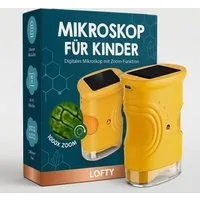 LOFTY Mikroskop für Kinder, Digital Mikroskop, Handmikroskop, 1000-fach Zoom Kindermikroskop (50x-1000x, 2,0 Zoll IPS-Display inkl. Schlüsselanhänger, Kindergeschenk)