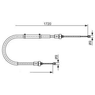 Bosch Handbremsseil hinten rechts links Dacia Duster