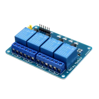 5pcs 5V 4 Channel Relay Module PIC ARM DSP AVR MSP430 Blue Geekcreit for Arduino - products that work with official Ardu
