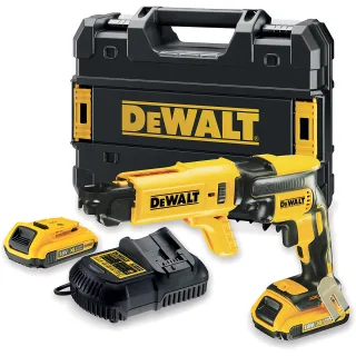 DEWALT Akku-Magazin-Trockenbauschrauber 18V + 2 Akku 2Ah + Schnellladegerät - DCF620D2K-QW