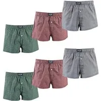 ADAM JEANS Webboxer Gewebte Boxershorts American Unterhosen Herren Boxershorts Kariert (6-St., 3er Set, 6er Set, 12er Set) Web Boxershorts Herren lockere Boxershorts Herren weit Männer Boxer