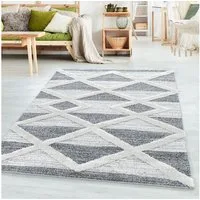 SIMPEX24 Teppich Geometrisch Design, Läufer, Höhe: 20 mm, Teppich Wohnzimmer Geometrisch Design 3D Optik Skandinavische Stil