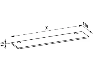 LAUFEN Glasablage Frame 25 mit 3 Wandbefestigungen, H4475919000001 H4475919000001