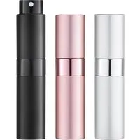 FELIXLEO Sprühflasche 3er Set 8ml Parfum Zerstäuber Leer Nachfüllbar Silber Pink Schwarz, (1-tlg)