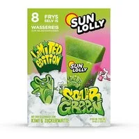 SUN LOLLY Süßigkeit, Sun Lolly Sour Green Wassereis 8x60ml zum Selbsteinfrieren 480ml