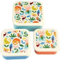 Rex London Lunchbox Brotdosen Wild Wonders 3er Set Brotbüchse Vesperdose