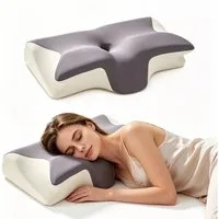 Kityhome Nackenstützkissen Nackenkissen Kopfkissen, Nackenstützkissen Schlafkissen, Nackenkissen Eis-Seide-Stoff,Kissen für Seiten Rücken & Bauchschläfer