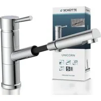 Schütte Spültischarmatur UNICORN (Mischbatterie) Hochdruck Küchenarmatur mit Geschirrbrause, Wasserhahn ausziehbar