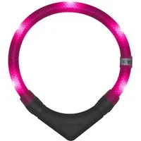 LEUCHTIE Leuchthalsband LEUCHTIE Plus Bewegungssensor hotpink 47,5, wasserdichtes LED Hundehalsband für Hunde mit 100 h Leuchtdauer