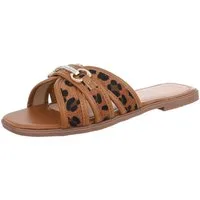Ital-Design Elegante Slipper für Damen – Komfortabel & Stilvoll Pantolette (89542722) Blockabsatz Pantoletten in Braun