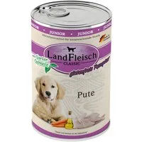 LANDFLEISCH Classic Junior Pute 400 g - 6 Stück, für: Hund