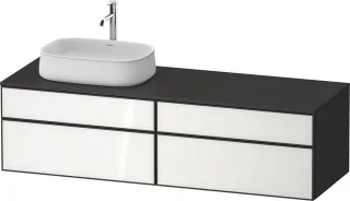 Duravit Zencha Konsolenwaschtischunterbau wandhängend Weiß & Graphit n/a & Supermatt 1600x550x442 mm ZE4824L64800000