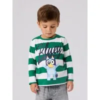 Name It T-Shirt NMMJUSTIN BLUEY LS NREG TOP NOOS SKY Baumwollmischung, regular fit