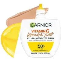 GARNIER Getönte Gesichtscreme Vitamin C Wonder Tint All-In-1 Getöntes Fluid LSF 50+