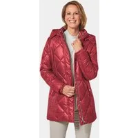 GOLDNER Steppjacke Kurzgröße: Kapuzenmantel mit Stehkragen Wintermantel mit Knopf- und Reißverschluss, Taschen und Langarm