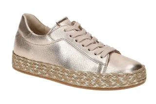 Gabor 63.270.62 Damenschuhe Beige Puder Lurex - Sportliche Schn?r-Halbschuhe