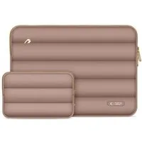 TECH PROTECT Laptoptasche Puffy 13–14" (2-teiliges Set: Laptoptasche + Zubehörtasche), Stoßdämpfende Laptop-Schutzhülle mit Zubehörtasche