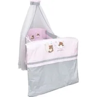 Baby-Delux Babybettwäsche Baby Bettwäsche Set 4-Tlg. Nestchen Chiffonhimmel, Baumwolle, 4 teilig, Bettset für Babybetten 140x70 & 120x60 verschiedene Designs