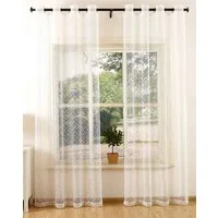 Gardinenbox Gardine (2 St), Ösen, transparent, Polyester, Netz Struktur Netzvorhang 203522