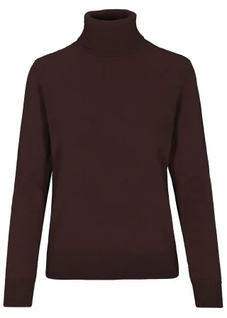 IN LINEA - NOS Pullover, Rollkragen 720 chocolate - Gr. - 36