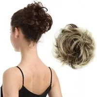 LuxusKollektion Echthaar-Extension Dutt Haarteil menschliches Haar 1 Pcs 27 g Mittelbraun Hellblond