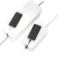 Pazzimo Kabelbox Set 2x Kabelbox Kabelmanager Ladebox Box Weiß, (1x Kabelbox Maxi + 1x Kabelbox Mini, 2-tlg., Set), Kabel-Organizer Strom Ladestation für Zuhause TV PC Büro Schreibtisch
