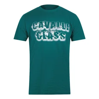 Cavalli Class - T-shirt In Rauchgrün Mit Auffälligem Logo