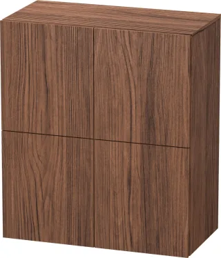 Duravit L-Cube Halbhochschrank Nussbaum dunkel Matt 700x363x800 mm - LC117702121 LC117702121
