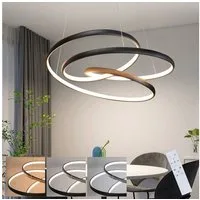 Nettlife LED Pendelleuchte Schwarz Hängelampe Esstisch mit Fernbedienung, Dimmbar mit Fernbedienung, LED fest integriert, Warmweiß, Kaltweiß, Neutralweiß, Wohnzimmer Schlafzimmer Esszimmer
