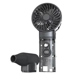 Remote Control Fan 5000mAh Power Bank Adjustable Wind Speed LED Brightness Digital Display Fast Charging for Emergency