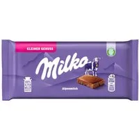 MILKA Schokolade, Milka die kleine Alpenmilch Schokoladentafel Packung 45g
