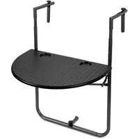 Clanmacy Balkonhängetisch klappbar Balkontisch zum Einhängen Balkon 60x64x83.5cm Klapptisch (Ausklappbar, 1 Tisch)