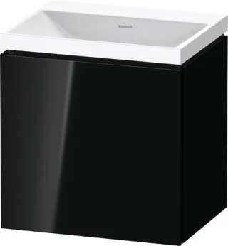 Duravit L-Cube c-shaped Set wandhängend Schwarz Hochglanz 450x350x480 mm - LC6948N40400000 LC6948N40400000