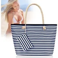 TAN.TOMI Strandtasche Grosse Strandtasche Shopper Mit Reissverschluss Wasserdicht Badetasche, Damen Strandtasche XL Familie Beach Tote Bag Inkl Kleinem Beutel