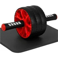 OSTWOLKE Bauchtrainer Bauchroller Bauchmuskeltrainer Set mit Knieauflagen Matte, Home Gym Equipment – Heimfitnessgerät für Männer & Frauen