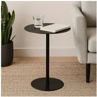 Koopman Beistelltisch Sofatisch Metalltisch Rund 53x35x25 cm Beige / Schwarz / Cremeweiß (Stück, 1-St., 1 Tisch), Schwarz, Metall, Rund, stabiler Stand, Tisch
