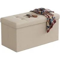 relaxdays Sitzbank aus Stoff (1-St), Beige