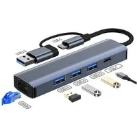 KINSI Laptop-Dockingstation USB-C Gigabit Ethernet Adapter,1000 Mbit/s RJ45 Netzwerkkarte, 1000 Mbps Netzwerkadapter RJ45 für MacBook,PC,Nintendo Switch,Tablet