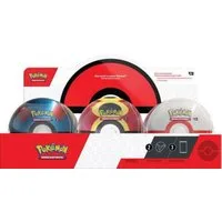The Pokémon Company International Spiel Pokémon Pokéball Tin Herbst 2025 - 3 Booster + Sticker