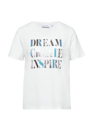 comma - T-Shirt weiß/mehrfarbig - Gr. - 42