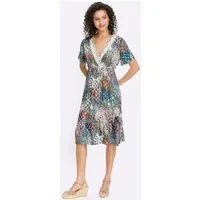 heine Etuikleid Druck-Kleid Kurzarm