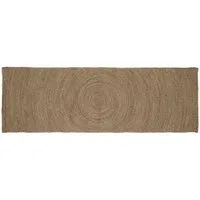 vidaXL Teppich Bereichsteppiche Grau 80 x 300 cm Jute