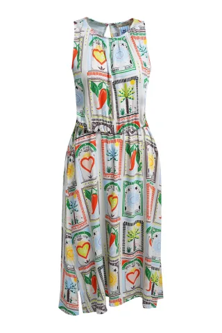 Smith&Soul - Sleevless Dress Elastic Waist chili print - Gr. - XS